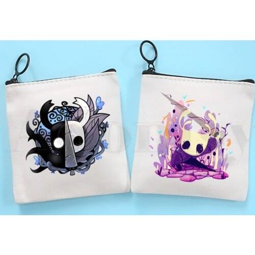 Ghost Knight Graphic Hollow Knight Funny Game Bag Coin Purse Storage Small Bag Card Bag Key Bag Coin Clutch Bag Zipper Key Bag