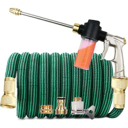 Expandable Magic Watering Hose Pipe High-Pressure Car Washer Foam Pot Tools Adjustable Water Gun Flexible Home Garden Cleaning