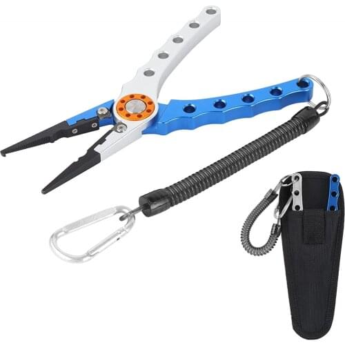 Fishing Pliers Fishing Tools Line Cutter Multifunctional Knot Aluminum Alloy Scissors Hook Remover 150G 20Cm Fishing Tackle 2021