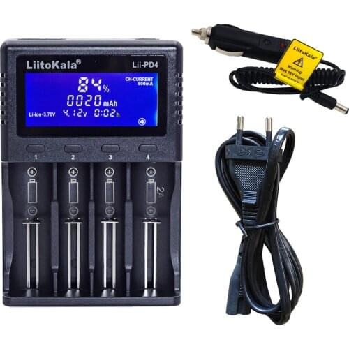 Liitokala Lii-PD4 18650 Charger, Charging 18650 1.2V 3.7V 3.2V 3.85V AA / AAA 26650 16340 25500 NiMH Lithium Battery Charger