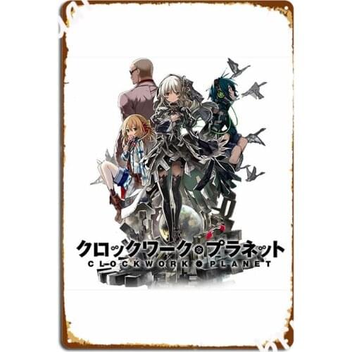 Clockwork Planet Logo Metal Sign Mural Painting Vintage Cinema Kitchen Club Bar Tin Sign Poster