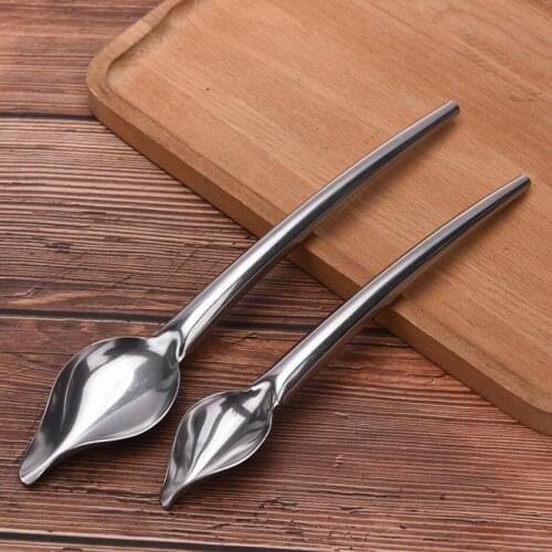 1/2PC Portable Mini Cream Chocolate Sauce Coffee Dessert Spoon Chef Drawing Sauce Stainless Steel Decoration Spoon