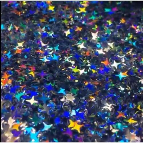 10g/Bag Color-Shifting Chameleon Chunky 4 Point Star Nail Art GLITTER 12 COLOR SHIFT/CHAMELEON 3mm /4mm /5mm Chameleon Glitter
