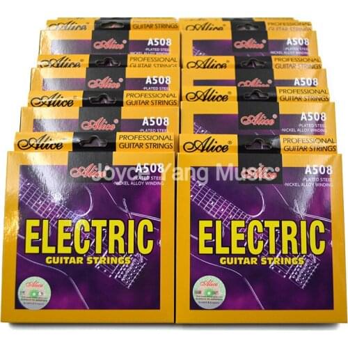 10 Sets of Alice A508-L/SL Electric Guitar Strings 1st-6th Plated Steel&Nickel Alloy Wound Strings Free Shipping