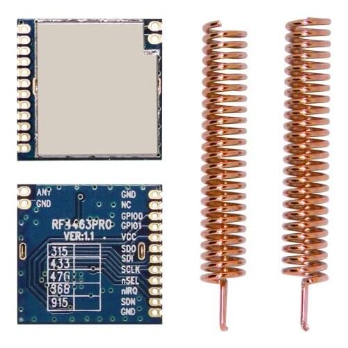 10pcs/lot RF4463PRO - 433MHz 100mW Si4463 chip high sensitivity -126dBm 1km wireless transmitter and receiver module