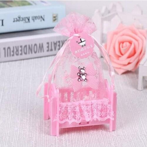 120pcs New Wedding box creative baby bed modeling packaging sugar bag wedding gift candy bag