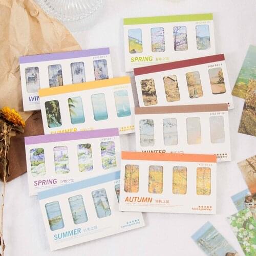20pcs/1lot kawaii Stationery Sticker Four Seasons Art Museum Series Diary Planner junk journal Decorative Scrapbooking DIY