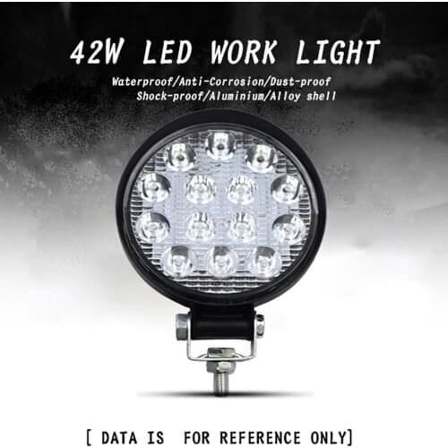 42W car led work light engineering headlights modified off-road roof forklift lights bright portable lights