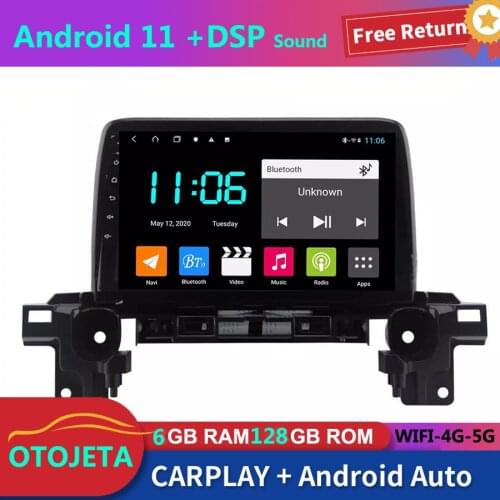 For Mazda Cx-5 Cx5 2018 2019 Car Radio Stereo GPS Navigator 6GB 128GB Rom Autoradio 2Din Android 11 Bluetooth Multimedia Player