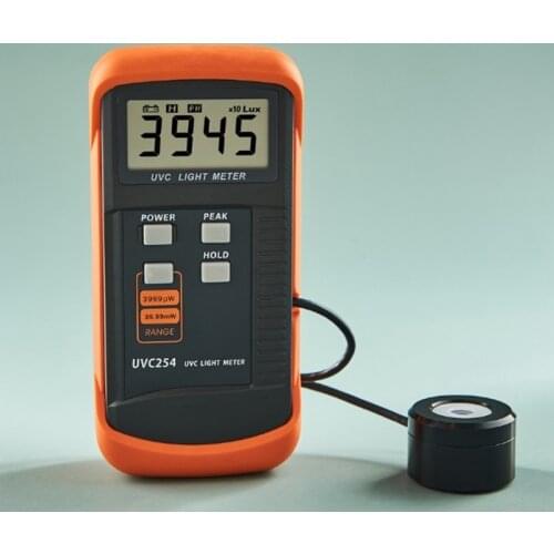 Digital UVC Light Meter Narrow-band Spectrum 248nm-262nm Professional UV Radiation Intensity Measure Tools Resolution :1uW/cm2