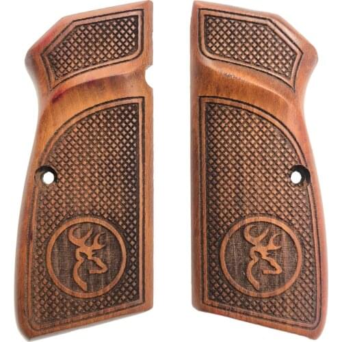 Belgium Browning Hp 14'lü Browning Logo Laser Cut Wooden Grip Mod7