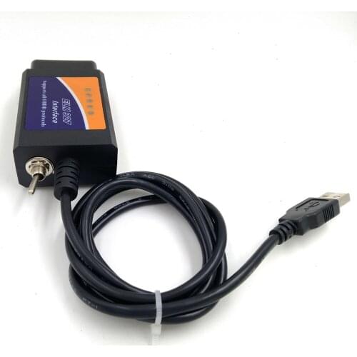 Diagnostic Tool ELM327 USB V1.5 modified for Ford Forscan ELMconfig FT232RL+25K80 chip HS-CAN / MS-CAN