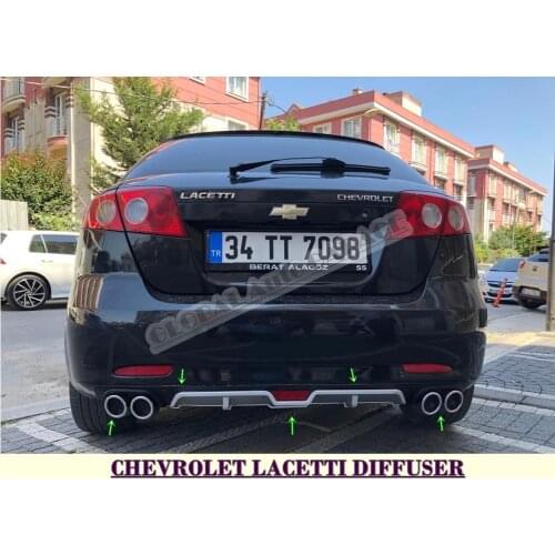 For Chevrolet Lacetti Diffuser Rear Bumper Extension Attachment Car Styling Auto Accessory Exhaust Universal Spoiler Spilitter
