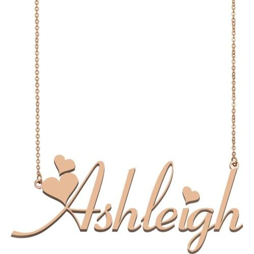 Ashleigh Name Necklace Womne Nameplate Pendant Custom Jewelry Girls Best Friends Birthday Wedding Christmas Mother Days Gift