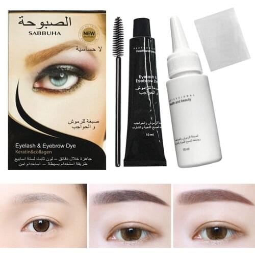 Eyelash Eyebrow Dye Tint Gel Eye Brow Mascara Cream Brush Kit Waterproof Design Great For Professional And Personal Use
