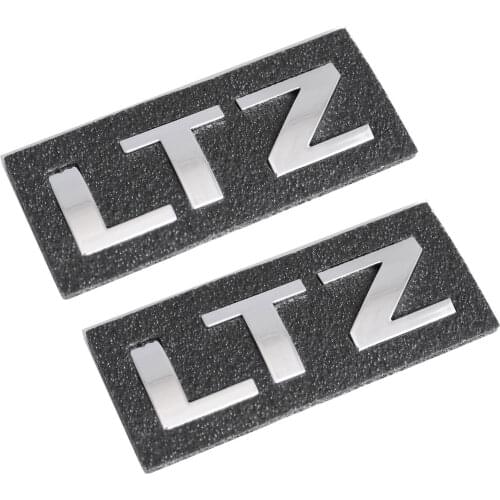 2x Chrome LTZ Door Fender ABS Rear Emblem for Chevrolet Silverado Suburban Tahoe