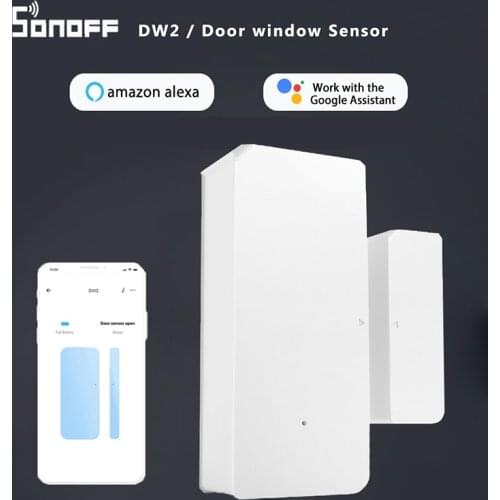 SONOFF DW2 Wi-Fi Wireless Door Window Sensor EWelink APP Voice Control With Alexa Google Home Smart Home Security Lock Detector