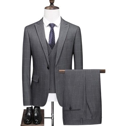 Mens Suit 2021 Slim Fit Suit Men 5XL Plus Size Luxury Wedding Suits Business Formal Wear (jacket+pants+vest)