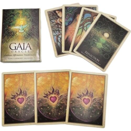 Gaia Oracle Cards Friends Party Table Game Divination Fate Gameplay 45 Sheet Tarot Card Family Entertainment Board Game
