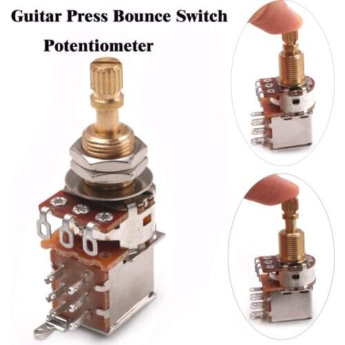 Push Pull Pot Guitar Potentiometer Audio Volume Tone Split Shaft Control Switch Push Pull Audio Taper Guitar Replacement Parts