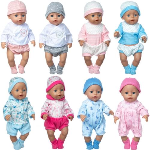 New lovely spring 2021 suit Wear For 43cm Baby Doll 17 Inch Born Babies Dolls Clothes And Accessories