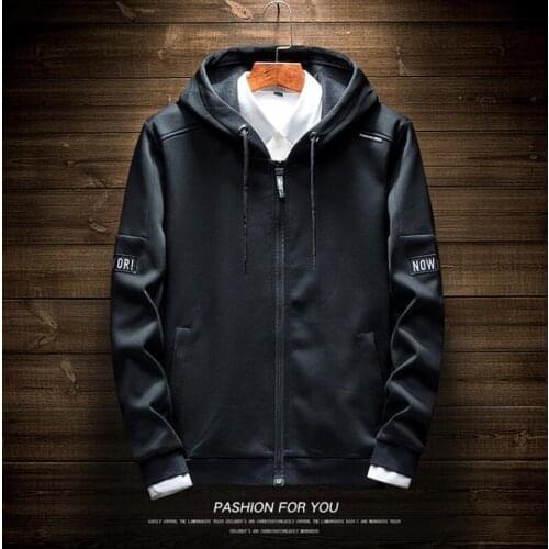 2021 New Autumn Hoodied Mens Sweatshirts Solid Hoodies Men Sportswear Zipper Sweatshirts Men Jacket