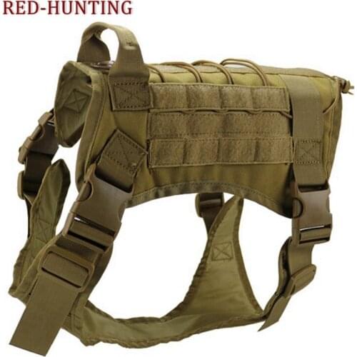 New Tactical Service Dog Vest Water-resistant Comfortable Military Patrol K9 Dog Harness with Handle