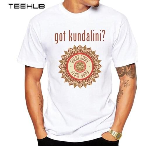 New Arrivals 2019 TEEHUB Cool Mens Fashion Kundalini Yoga Symbol Design T-Shirt Short Sleeve O-neck Tops Hipster Tee