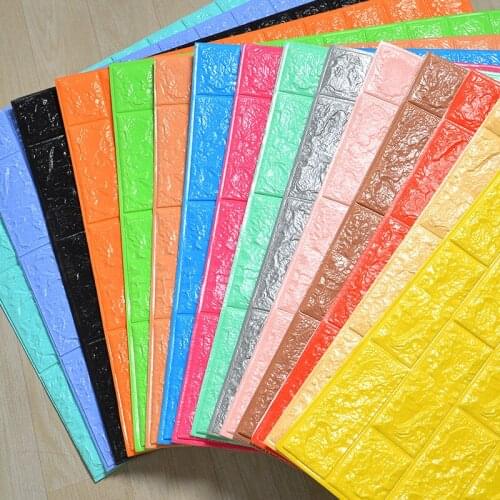 Wallpaper self-adhesive 3d stereo wall stickers bedroom decoration background wall paper foam brick waterproof moisture stickers