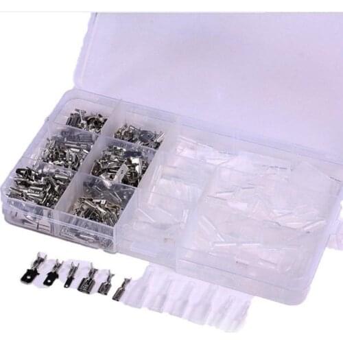 270Pcs 2.8/4.8/6.3mm Crimp Terminals Insulated Male Female Wire Connector Electrical Wire Spade Connectors Kit