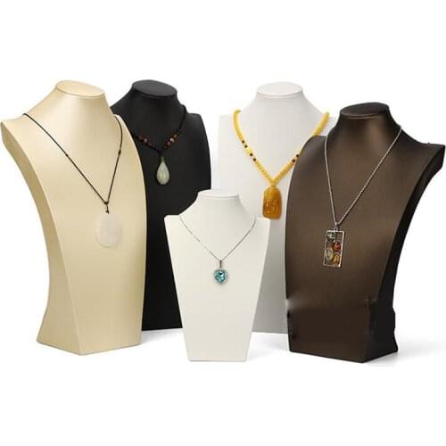 Portrait Necklace Display Stand Holder Jewellry Mannequin Bust For Necklace Pendant Window Display 25cm~40cm Heigh