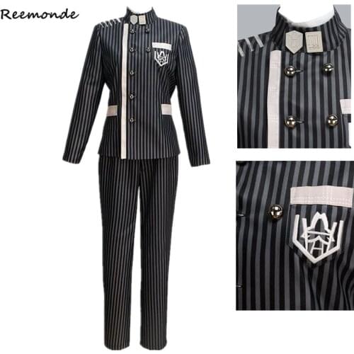 Game Danganronpa V3 Cosplay Saihara Shuichi Costume Shirt Coat Jackets Wigs Cos Super Detective Uniform Outfit For Men Halloween