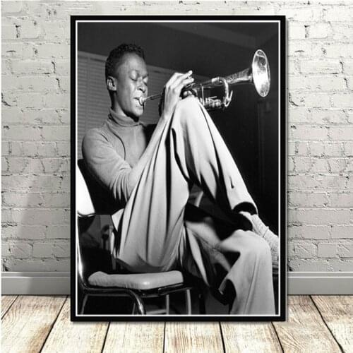 Posters and Prints Miles Davis Poster Kind Of Blue Jazz Music Album Poster Wall Art Picture Canvas Painting for Room Home Decor