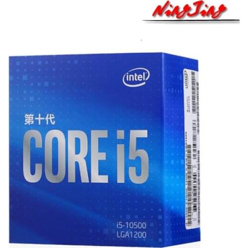 Intel Core i5-10500 i5 10500 3.1 GHz Six-Core Twelve-Thread CPU Processor L2=1.5M L3=12M 65W LGA 1200 New and come with the fan