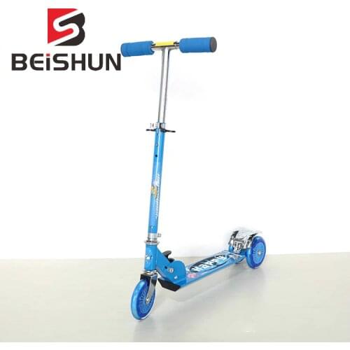 Folding Childrens Scooter Adjustable Three-wheeled Scooter Cartoon Childrens Scooter