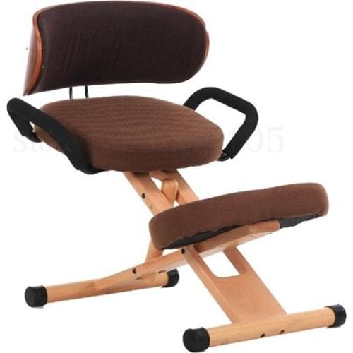 Squat chair computer chair solid wood European study chair lift engineering sitting posture correcting chair positive