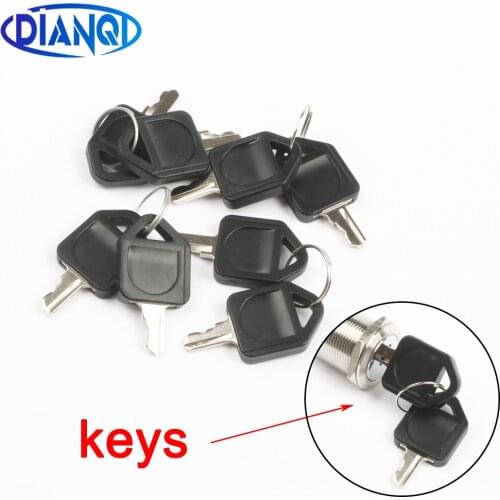 Only the keys 19mm Brass chrome Key Metal Waterproof brass Push Button Switch keys