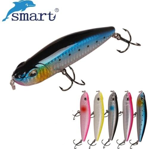Smart Fishing Lure Top Water Pencil 105mm 22.41g Floating Wobbler Artificial Hard Bait with VMC Treble Hook Bass Fishing Goods