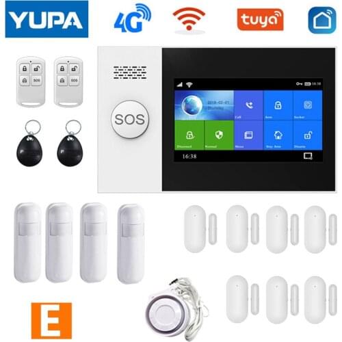 PG-107 3G GSM WiFi Home Alarm System Tuya Smart Life APP control Security Alarm Kit PIR Sensor support Alexa & Google Assistant