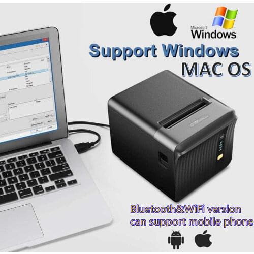 USB LAN Bluetooth Serial Port 80mm Receipt Bill Thermal POS Printer Automatic Cutting Mini Beautiful Exterior Reliable Quality