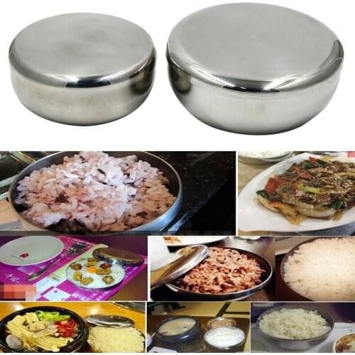 1Pcs 304 Stainless Steel Single Layer With Lid Anti-scald Isolation Bowl Thicken Rice Kimchi Bowl Canteen Sample Bowl Tableware