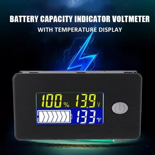 1pc 12V Acid Lead Lithium Battery Capacity Indicator LCD Voltmeter Tester Battery Monitor Meter Electrical Instruments