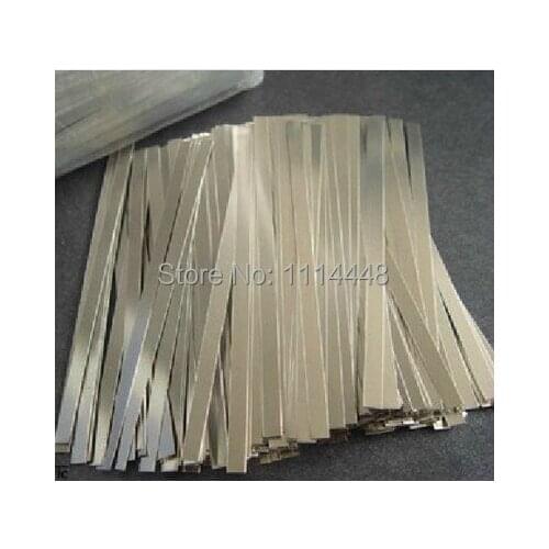 100pcs/lot 0.1 x 8 x 100mm Nickel Plated Steel Strap Strip Sheets for battery spot welding machine Welder Equipment