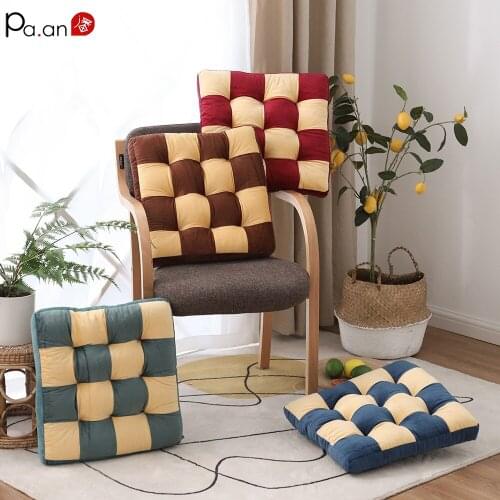 16 Grid Crystal Velvet Thickened Bread Cushion 8cm Modern Minimalist Perforated Breathable Chair Cushion Floor Cushion Pillow