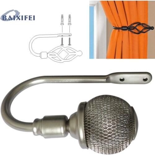 2Pcs Window Curtain Holdback Europe Decoration Curtains Accessories Tieback U - shaped Curtain Hooks Hanger