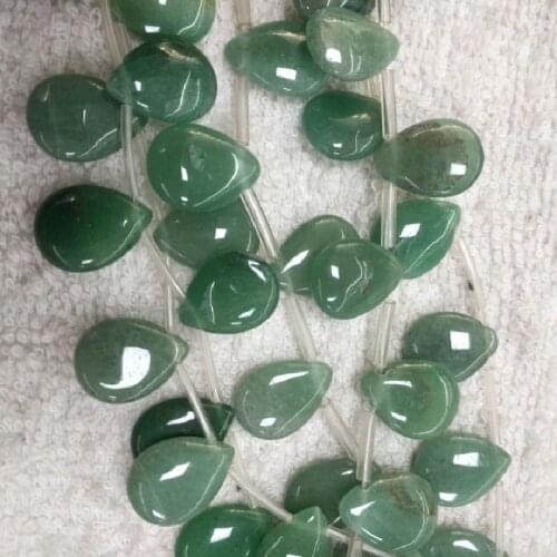 24PCS Nature Green Aventurine Tear Drop Shape 12X16MM Loose Beads Accessories Natural Semi Precious Stone Finding FREE SHIPPING