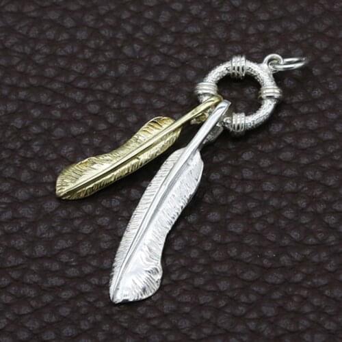 925 Sterling Silver Jewelry Takahashi Goro Necklace Pendant New Feather Pendant