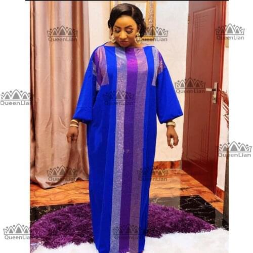 2020 New African Oversize Cotton With Diamond Dress Length 140cm Wide 115cm
