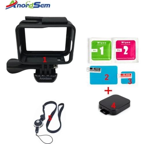 Anordsem Accessories Camcorder Housing Case For Go Pro Hero2018 Protective Frame Case For GoPro Hero 5 6 7Black Action Camera