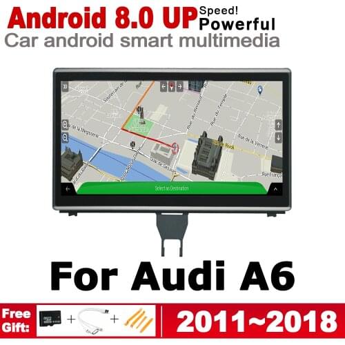IPS Android 8.0 up Car Multimedia Player GPS Navigation For Audi A6 4G 2011~2018 MMI Original Style HD Screen 2GB+32GB WiFi
